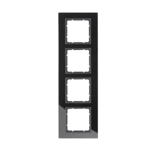 Berker B.7 Frame 4 Gangs Jet Black 10146616