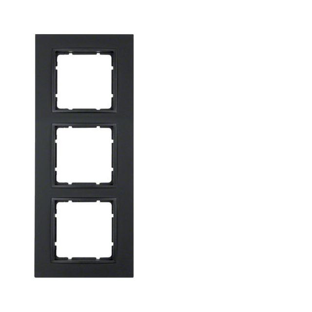 Berker B.7 Frame 3 Gangs Black Gray 10136626