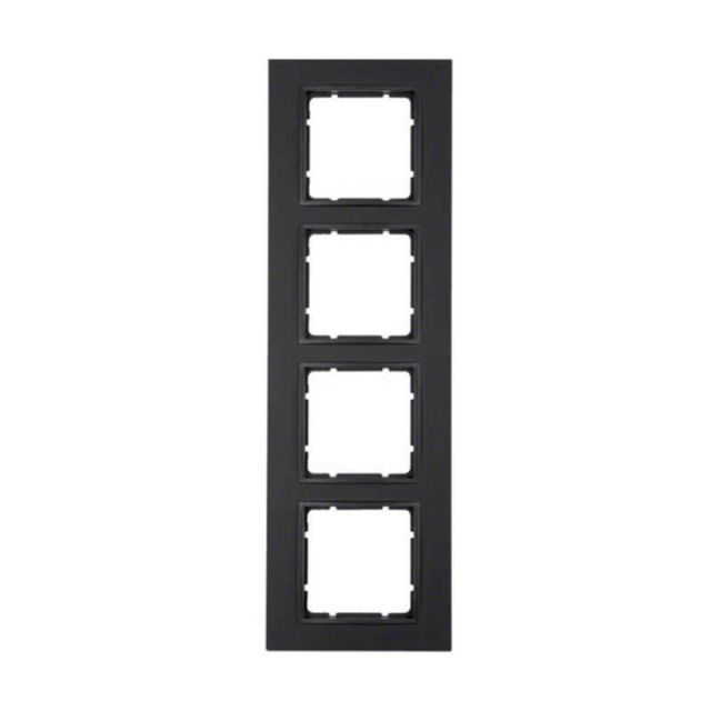 Berker B.7 Frame 4 Gangs Black Grey 10146626
