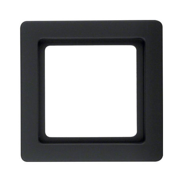 Berker Q.1 Frame 1 Gang Black Grey 10116086