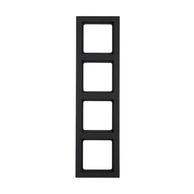 Berker Q.3  Πλαίσιο 4 Θέσεων Black Grey 10146096
