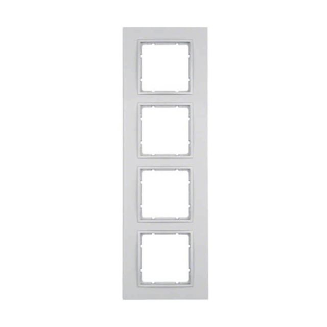 Berker B.7 Πλαίσιο 4 Θέσεων White Aluminium 10146424