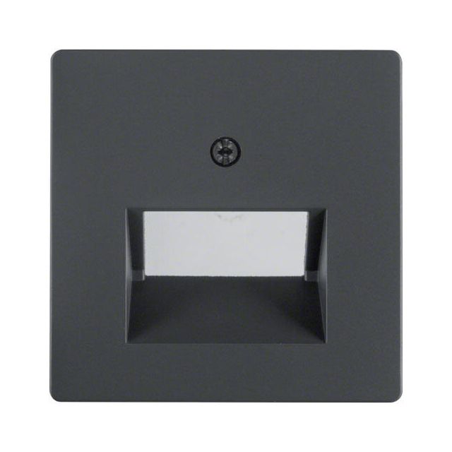 Berker Q.1 RJ11/RJ45 2 Gangs Socket Plate Black Grey 14096086