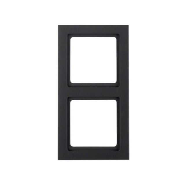 Berker Q.3 Frame 2 Gangs Black Grey 10126096