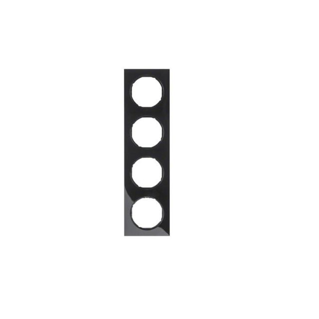Berker R.3 Frame 4 Gangs Jet Black 10142245