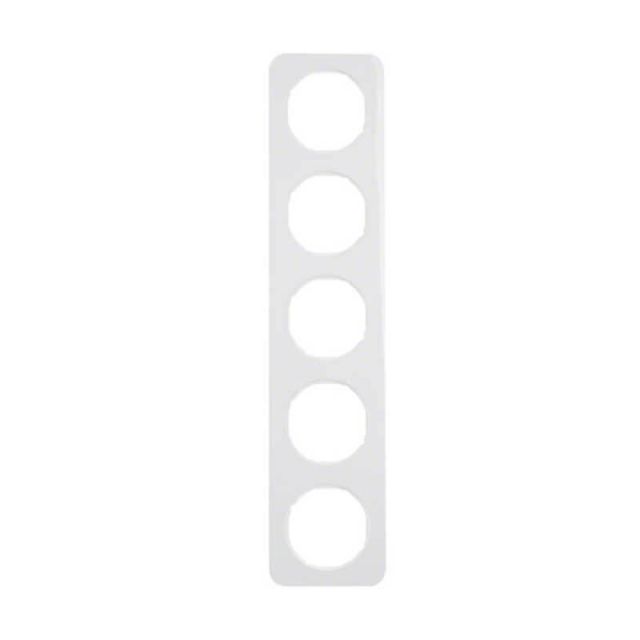 Berker R.1 Frame 5 Gangs Pure White 10152189