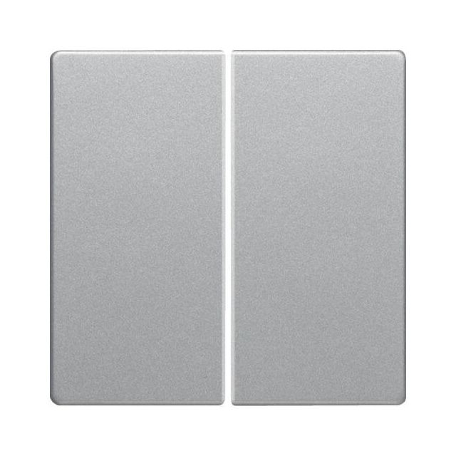 Berker Q.1 Switch 2P Plate 2 Gangs White Aluminium 16236084