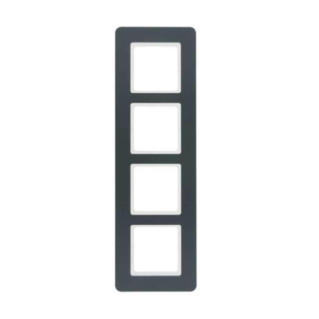 Berker Q.7 Frame 4 Gangs Black Gray 10146186