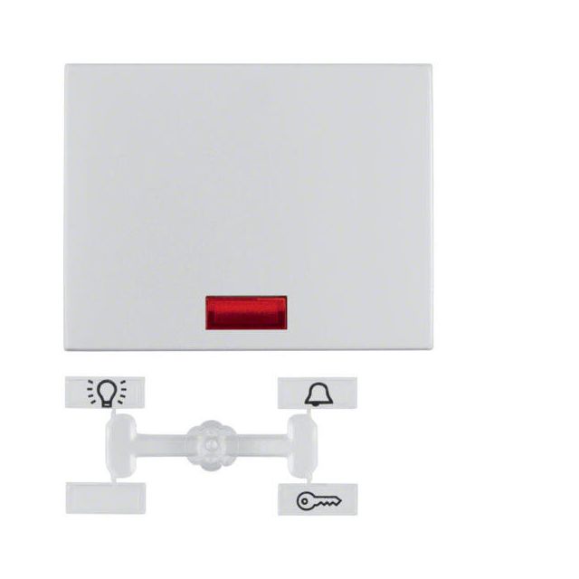 Berker K.5 Illuminated Switch Plate White Aluminium 14157003