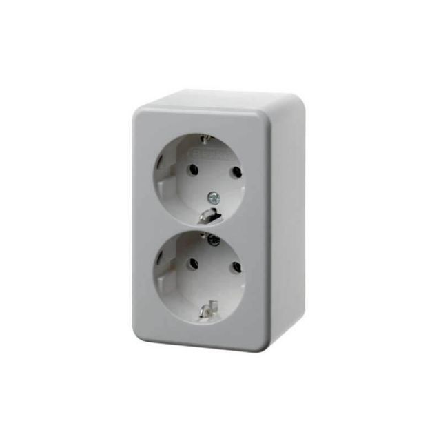 Berker R.Classic 2P+E 2 Gangs Socket Pure White 472149