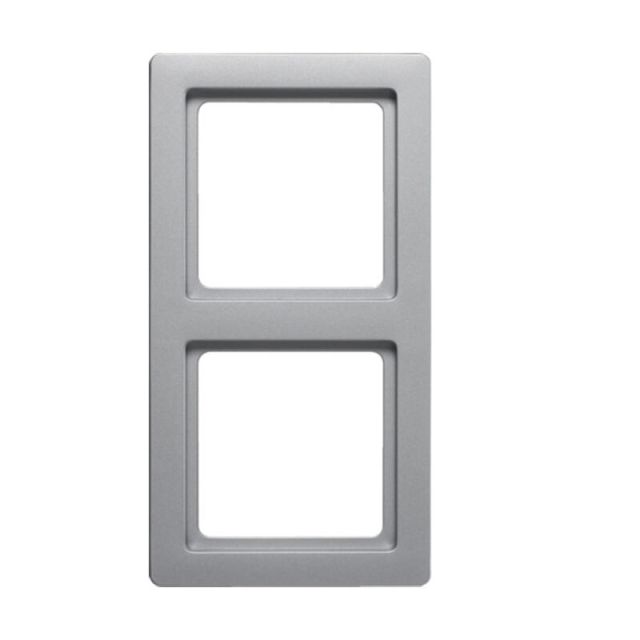 Berker Q.1 Frame 2 Gangs White Aluminium 10126084