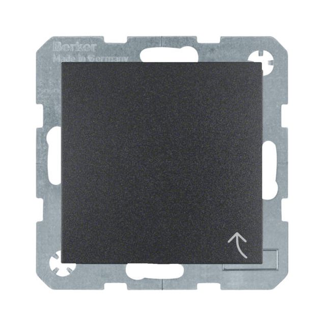 Berker S.1 Πρίζα Σούκο Ασφαλείας με Καπάκι Black Gray 47241606