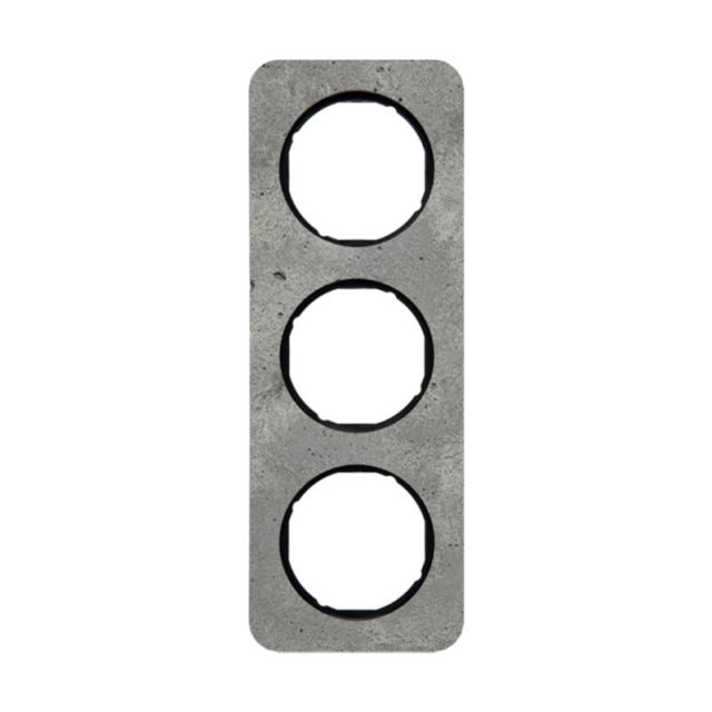 Berker R.1 Frame 3 Gangs Concrete Gray 10132374