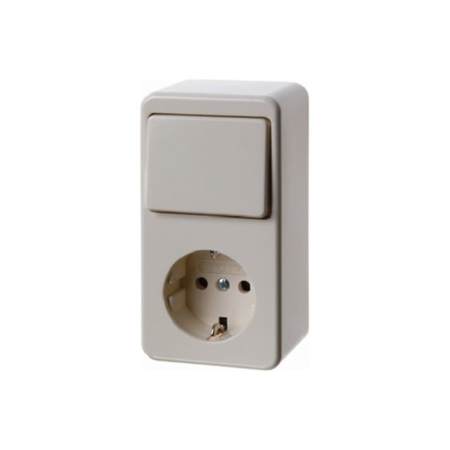 B.Επίτοιχος Διακόπτης 2 Θέσεων (A-R+Σούκο) Μπεζ 479640