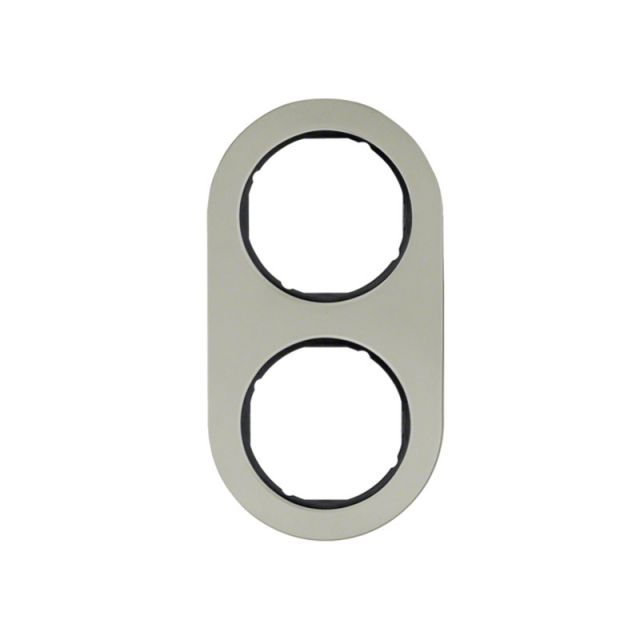 Berker R.Classic Frame 2 Gangs Inox-Black 10122004