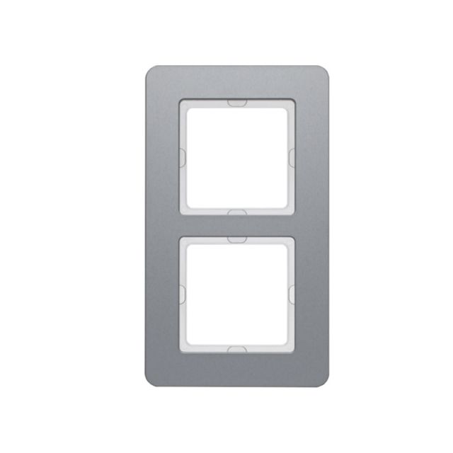 Berker Q.7 Frame 2 Gangs Aluminium Sand-Coated 10126074