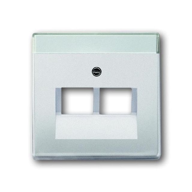 Pure Telephone Socket 2 modules Plate Steel 1803-02-866 29793