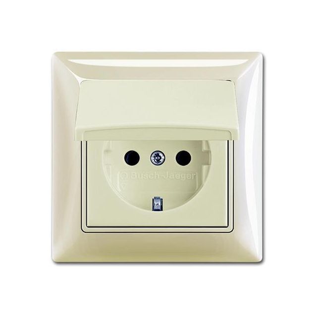Basic55 Πρίζα 2P+E Socket with Lid Ivory 20 EUCKD-92 71436