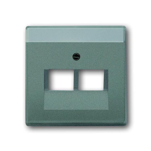 Telephone Socket Plate 2 Modules Gray 1803-02-803 40911