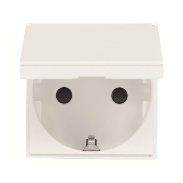 Zenit 2P+E Socket with Lid White N2288.1 BL 702505