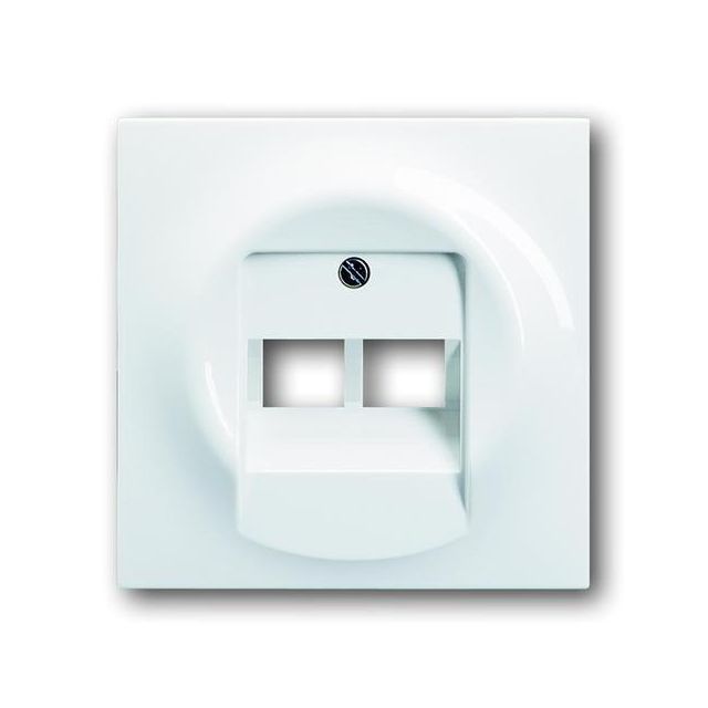 Impuls Telephone Socket Plate 2 Moudules White 1803-02-74 26664