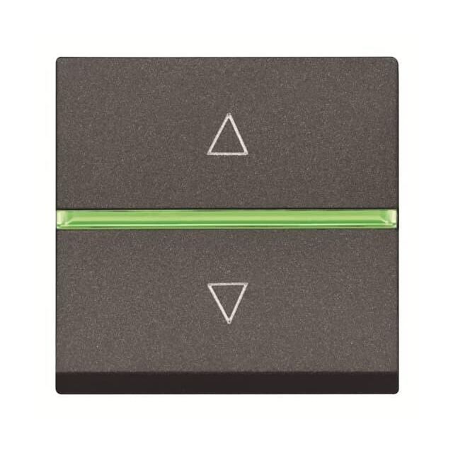 N2261.21 AN Blind Control Cover 2 Gangs 1-pole Push-button Anthracite Zenit 723612