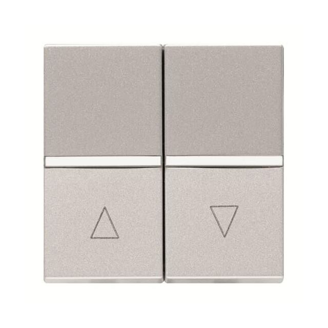 Zenit Blinds Push Button 2 Modules with Arrows Symbol Aluminium N2244PL 702472