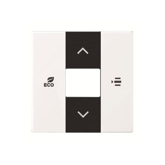 Zenit Thermostat Plate with Fan Coil Control Symbols White CP-RTC-FC-N2 BL 704437