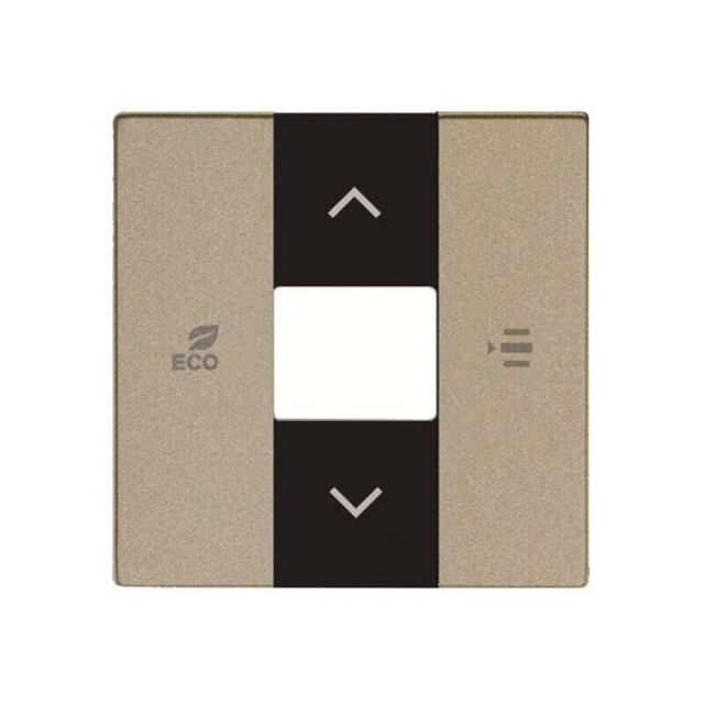 Zenit Thermostat Plate with Fan Coil Control Symbols Champagne CP-RTC-FC-N2 CV 704440