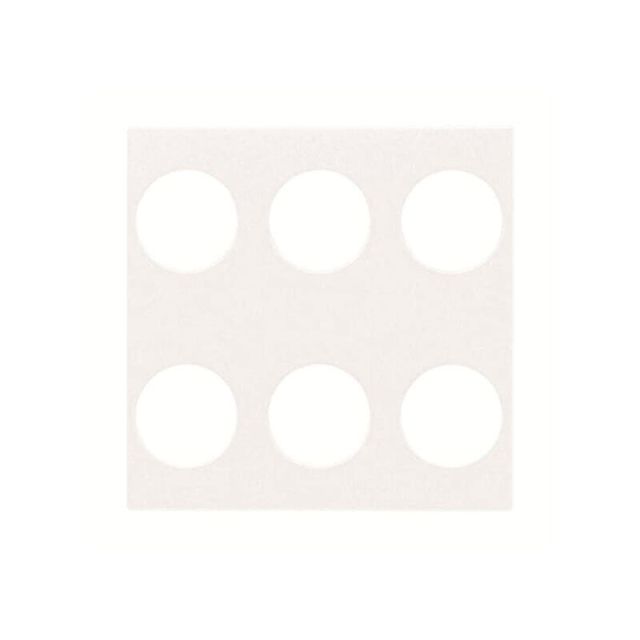 Zenit Push Button 6 Button Plate White N2221.6 BL 703874