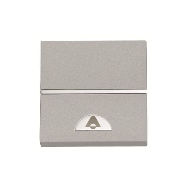 Zenit Push Button with Bell Symbol 2 Modules Aluminium N2204 PL 723411
