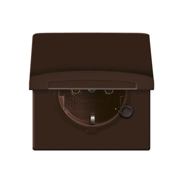 All Weather Socket Schuko Cover IP44 Brown 20EUGK-31 40993
