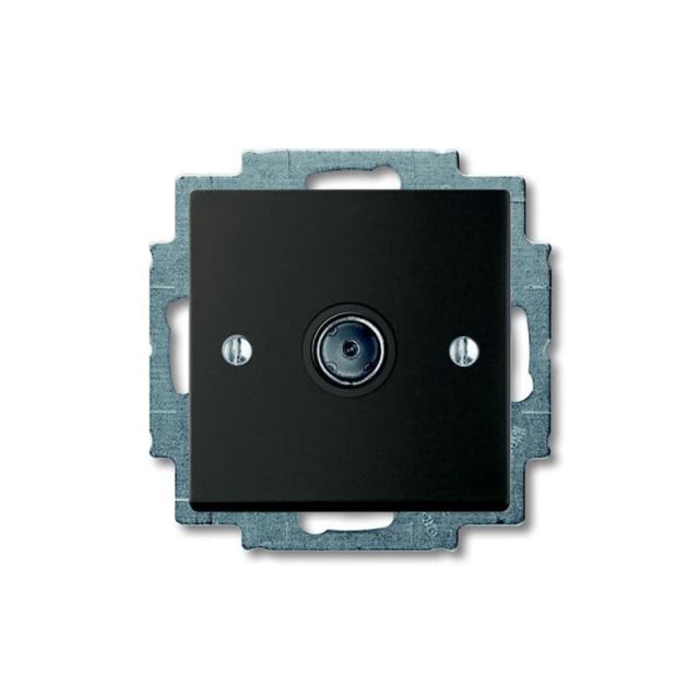 Basic55 Single Socket TV-R Black 1743-01-95 74425