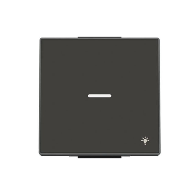 Sky Niessen Cover Plate with Light Symbol and Lens Black 8504.4NS 718736