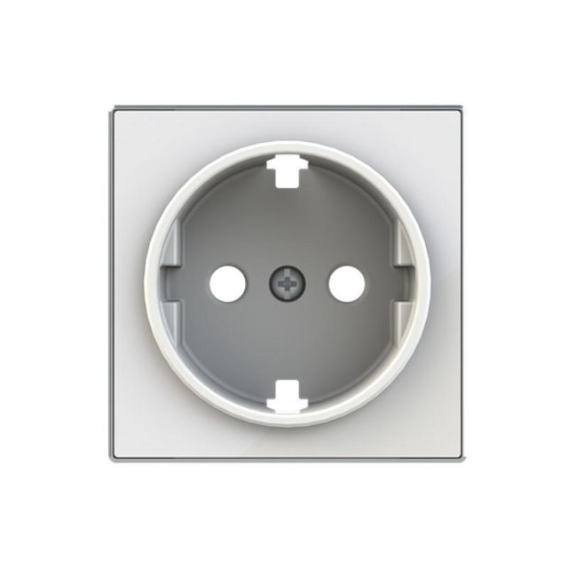 Sky Niessen Schuko Socket Cover Plate White Glass 8588CB 718791