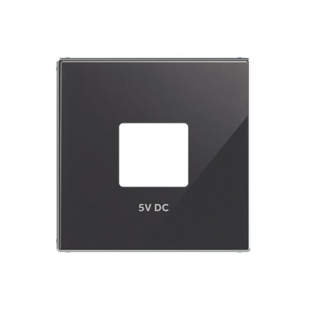 Sky Niessen Cover Plate for USB A+C Charger Black Glass 8585CN 718823