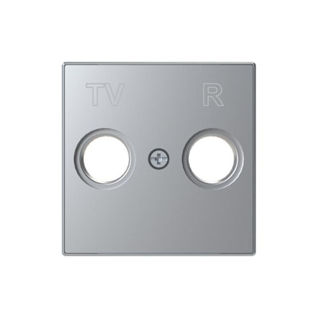 Sky Niessen Double Cover Plate for TV/R Outlet Aluminium 8550PL 718826