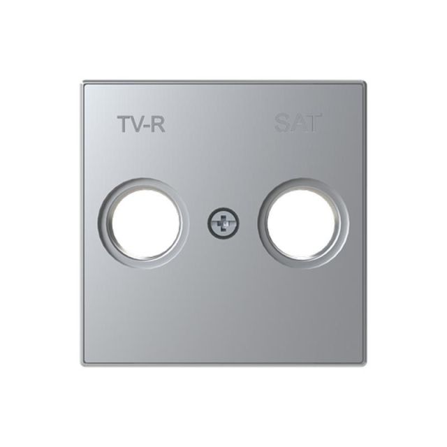 Sky Niessen Double Cover Plate for TV/R/SAT Outlet Aluminium 8550.1PL 718837