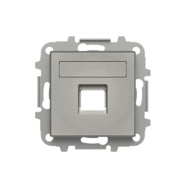 Sky Niessen Cover Plate for Telephone/Data 1 Gang Stainless Steel 8518.1AI 718864