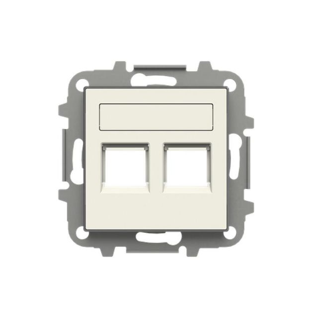 Sky Niessen Cover Plate for Telephone/Data 2 Gangs White 8518.2BL 718866