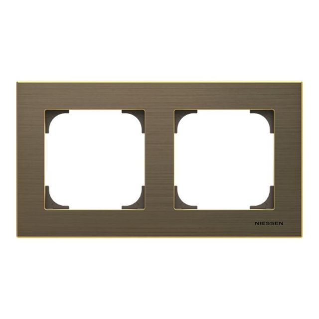 Sky Niessen Cover Frame 2 Gangs Gold 8572 OE 718956