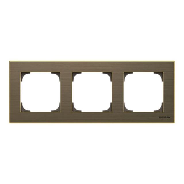 Sky Niessen Cover Frame 3 Gangs Gold 8573 OE 718957
