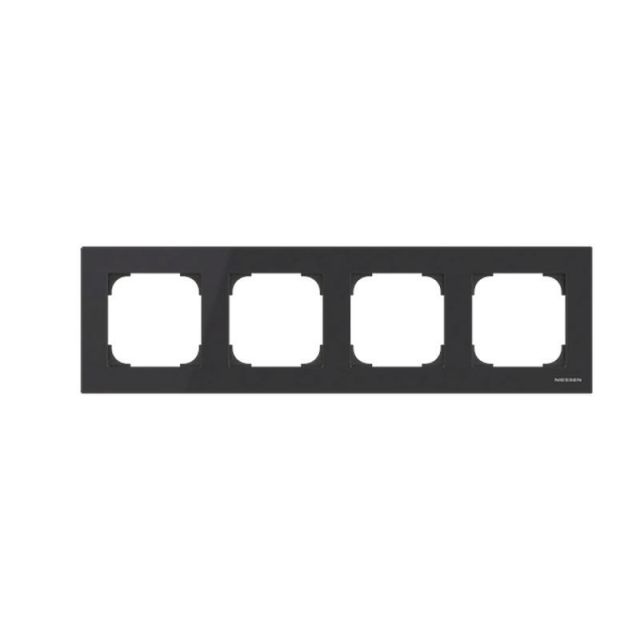 Sky Niessen Cover Frame 4 Gangs Black Glass 8574 CN 718966
