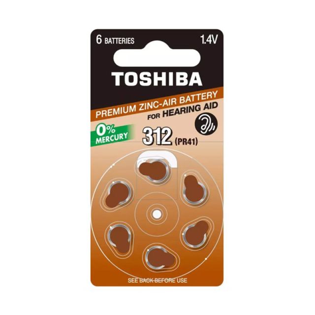 Μπαταρίες Ακουστικών Βαρηκοΐας Toshiba PR41 NE DP-6 (No312) 00152707