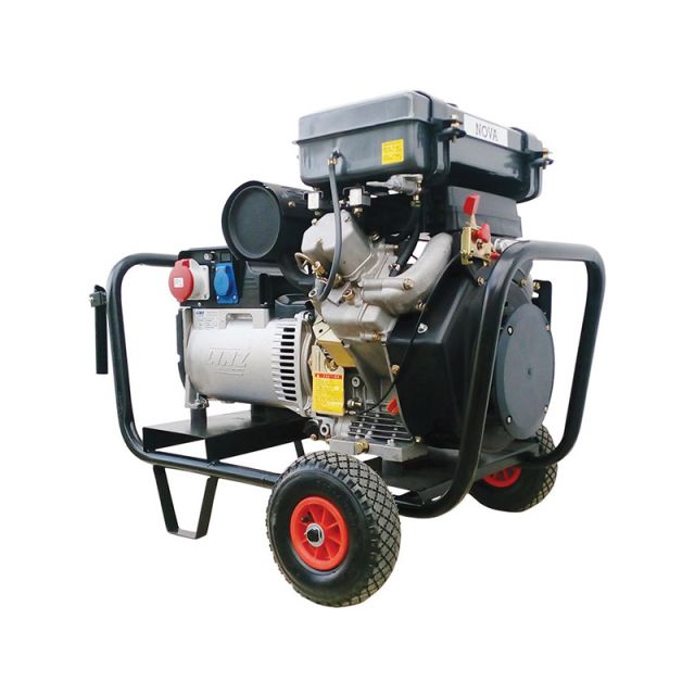 Γεννήτρια Πετρελαίου Τριφασική 15KVA 380V 15000AVR Nova Με Μίζα & Ρόδες 44B70-7