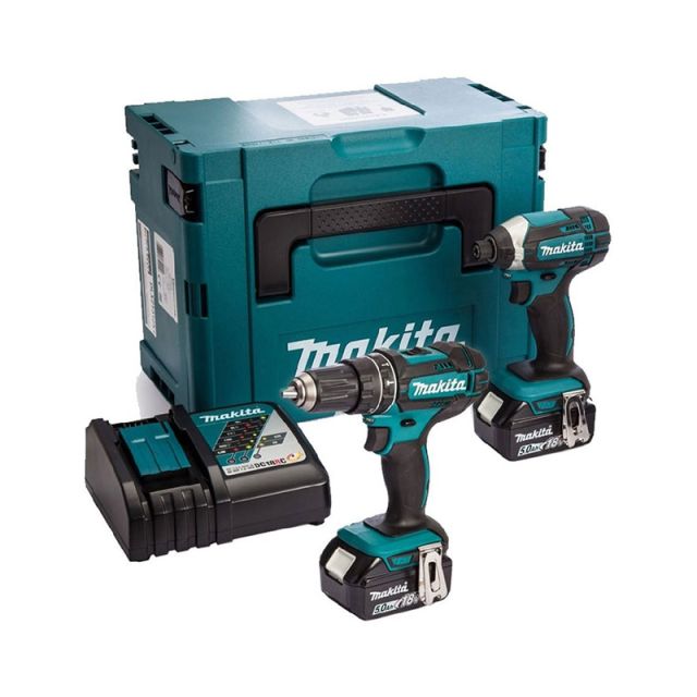 Set Impact Drill Driver 42Nm & Impact Screwdriver 155Nm with 2 5Ah Batteries and Case DLX2131TJ