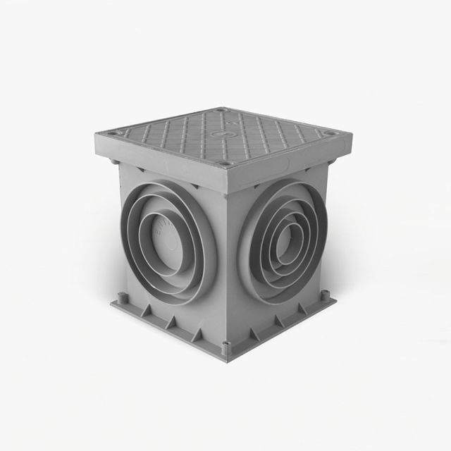 Water-Trap Plastic 200x200x200 130mm Gray
