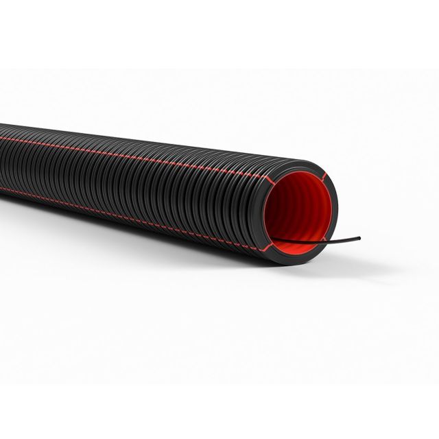 Pliable Conduit Medium Type Φ32 Black Duroflex Plus Red Lines 2050032