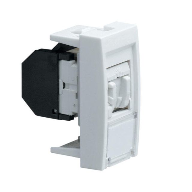 Systo RJ45 CAT5E UTP Socket 1 Module Pure White WS210