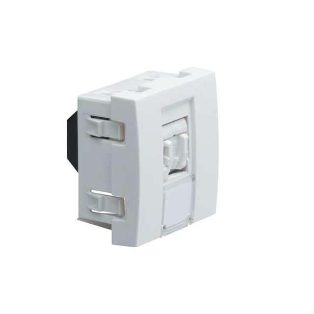 Systo RJ11/12 Telephone Socket 2 Modules Pure White WS201